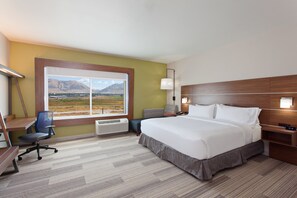 Standard Room, 1 King Bed, Accessible (Roll-In Shower) | Premium bedding, in-room safe, desk, blackout drapes - Holiday Inn Express & Suites Brigham City - North Utah by IHG (Brigham City)