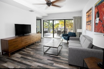 Premium bedding, pillowtop beds, in-room safe, individually decorated at The Perry Hotel & Marina Key West