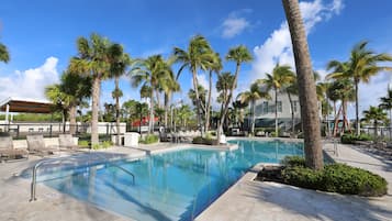 2 outdoor pools, open 8:00 AM to 10:00 PM, sun loungers