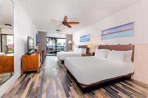 Studio, 2 Queen Beds, Accessible, Poolside (Lanai) | Premium bedding, pillowtop beds, in-room safe, individually decorated