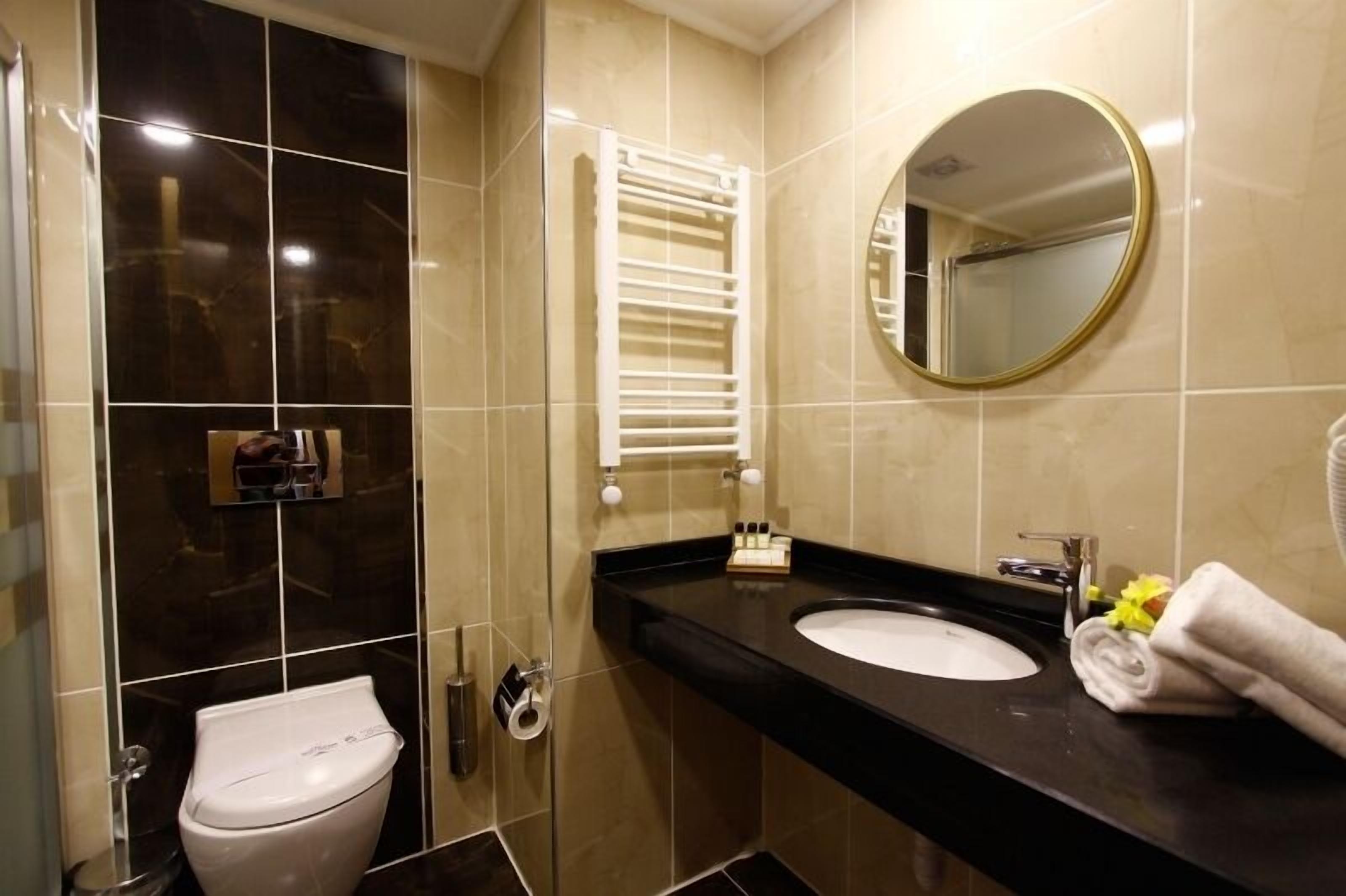 shower, free toiletries, hair dryer, bathrobes