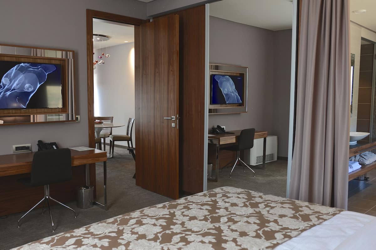 Minibar, in-room safe, desk, laptop workspace