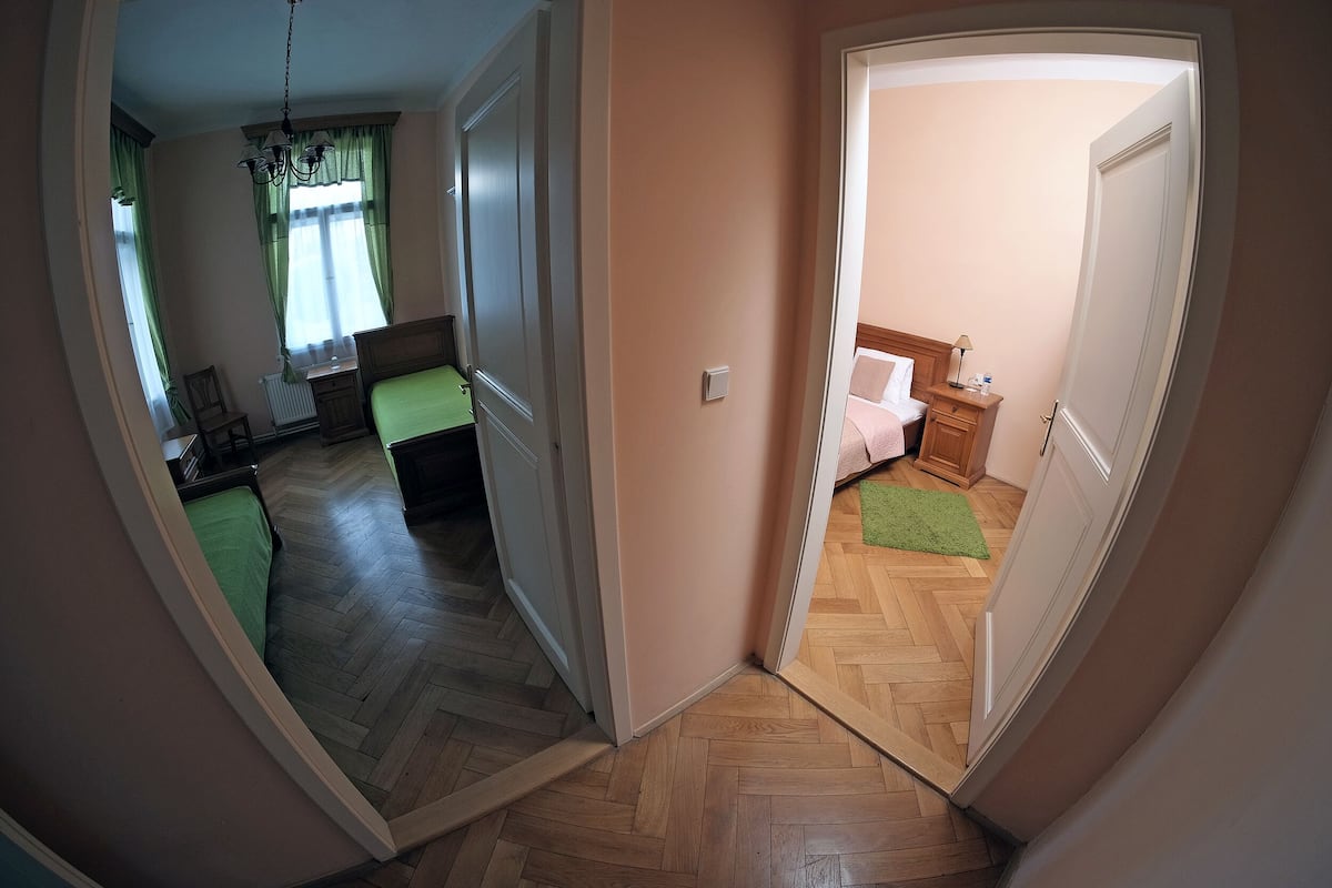 family room | desk, blackout curtains, iron/ironing board, free wifi