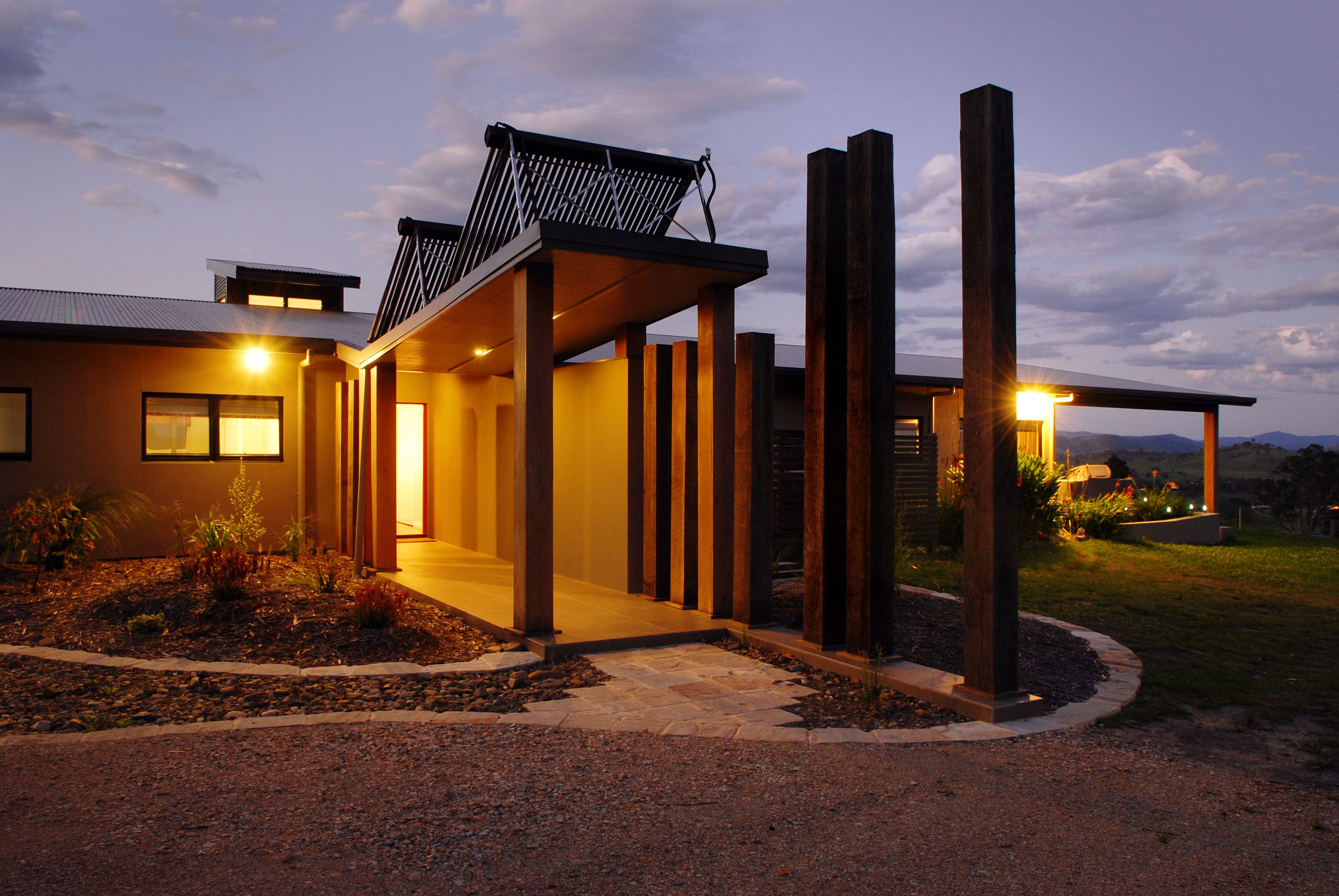 Front of property – evening/night