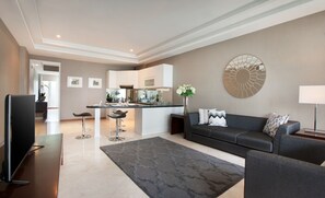 Apartment, 1 Bedroom | Living area | 37-inch LED TV with cable channels, TV - The Sintesa Residence Jimbaran (Jimbaran)