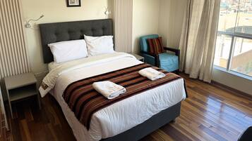 3 bedrooms, down comforters, desk, iron/ironing board