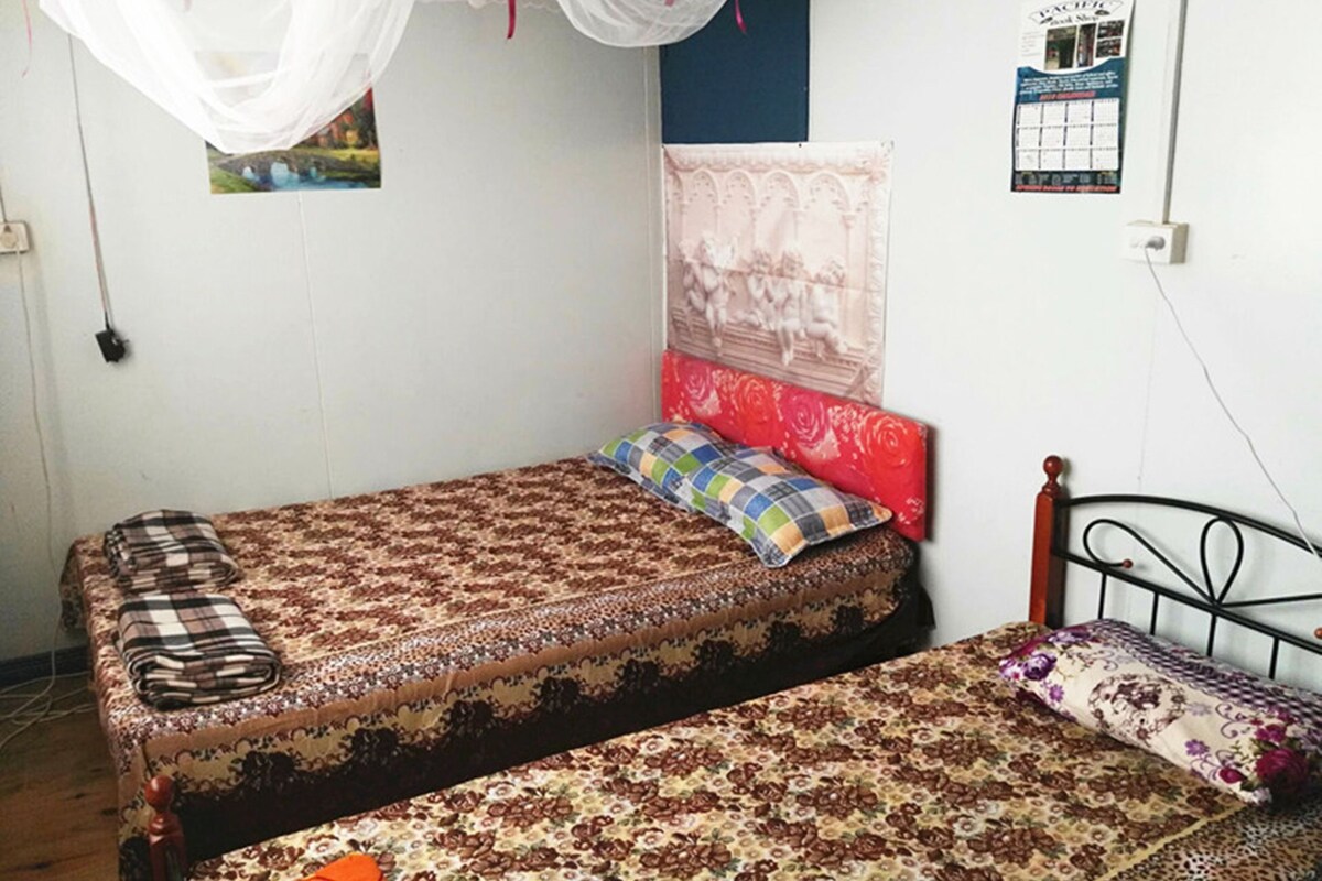 Economy-huone, puutarha-alue (Room 4) | 1 makuuhuone, työpöytä, ilmainen Wi-Fi