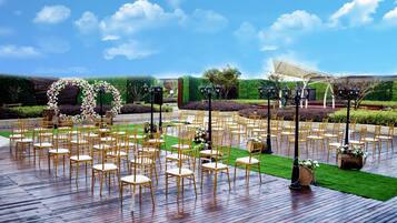 Outdoor wedding area
