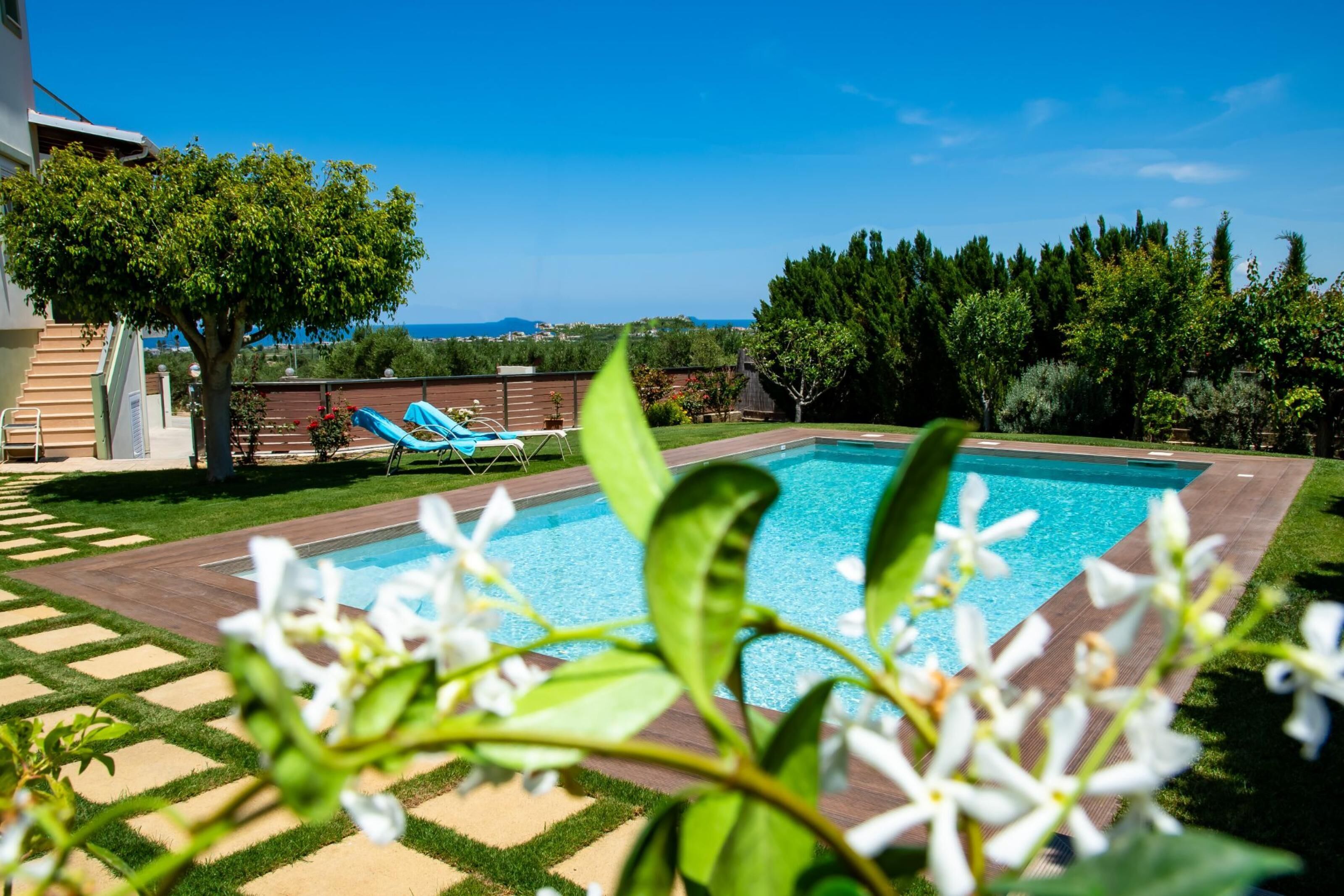 Villa familiare, 4 camere da letto, piscina privata, vista mare | Piscina privata