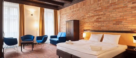 Suite studio Affaires | 1 chambre, literie de qualité, coffre-fort, bureau