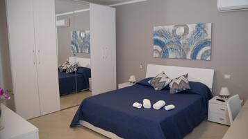 Premium bedding, desk, blackout curtains, soundproofing