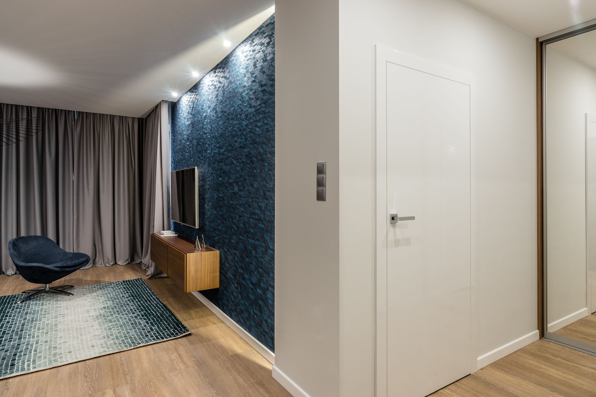 luxury apartment, 1 bedroom, balcony, river view (234) | living area | flat-screen tv