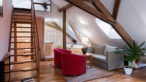 Apartment, Fireplace | Minibar, in-room safe, iron/ironing board (on request) - Pension Baltazar Mikulov (Mikulov)