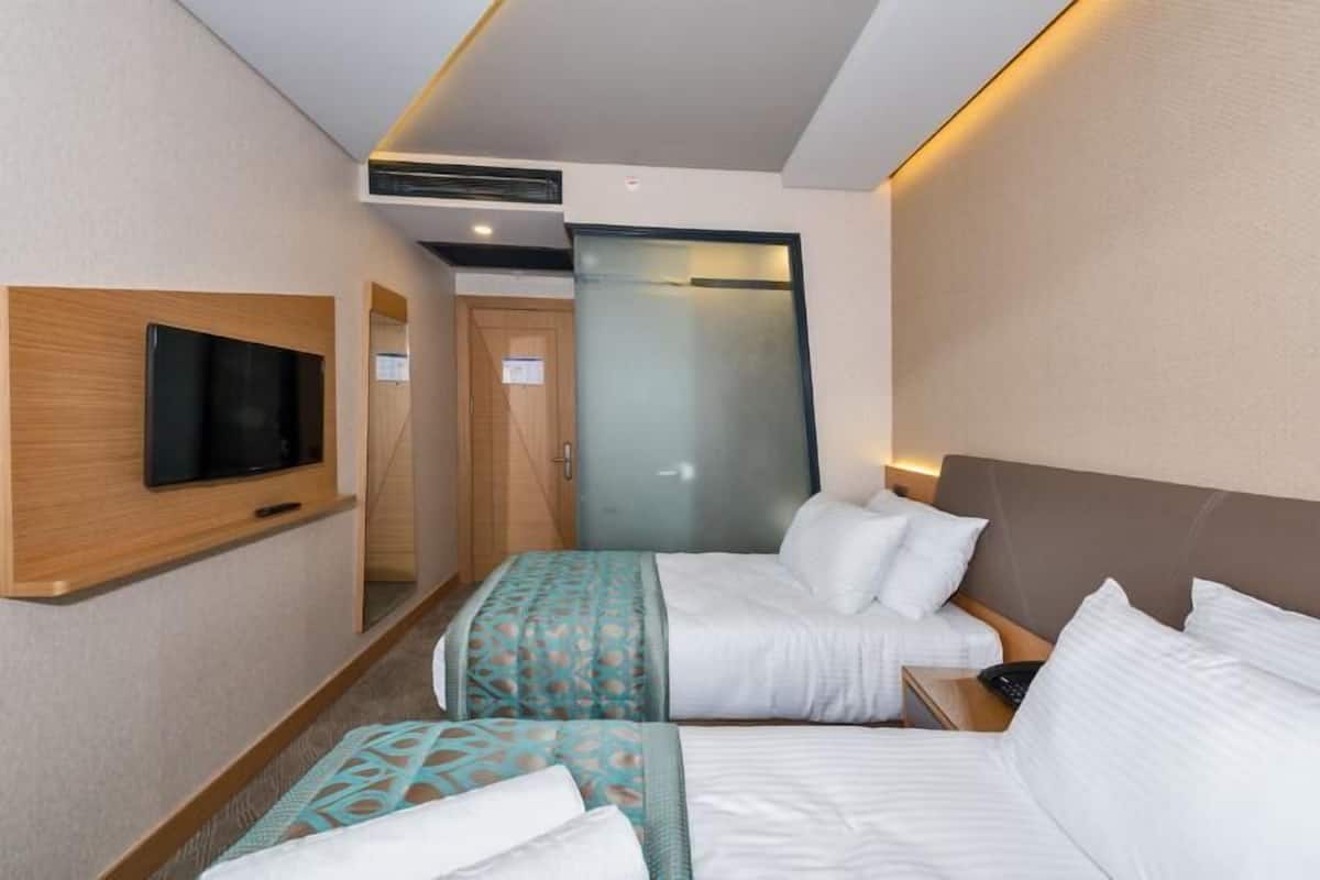Draps en coton égyptien, literie de qualité, minibar, coffre-fort