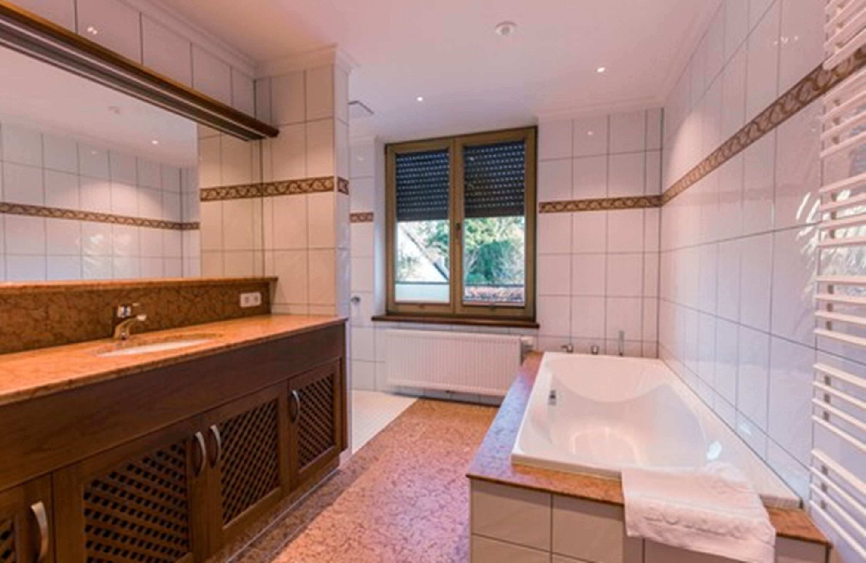 superior double room single use | bathroom | rainfall showerhead, free toiletries, hair dryer, towels