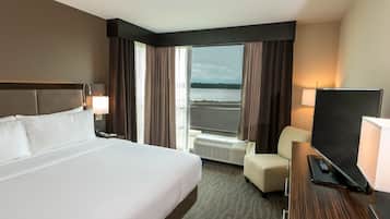 Desk, laptop workspace, iron/ironing board, free cribs/infant beds