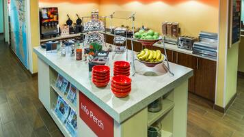 Free daily buffet breakfast