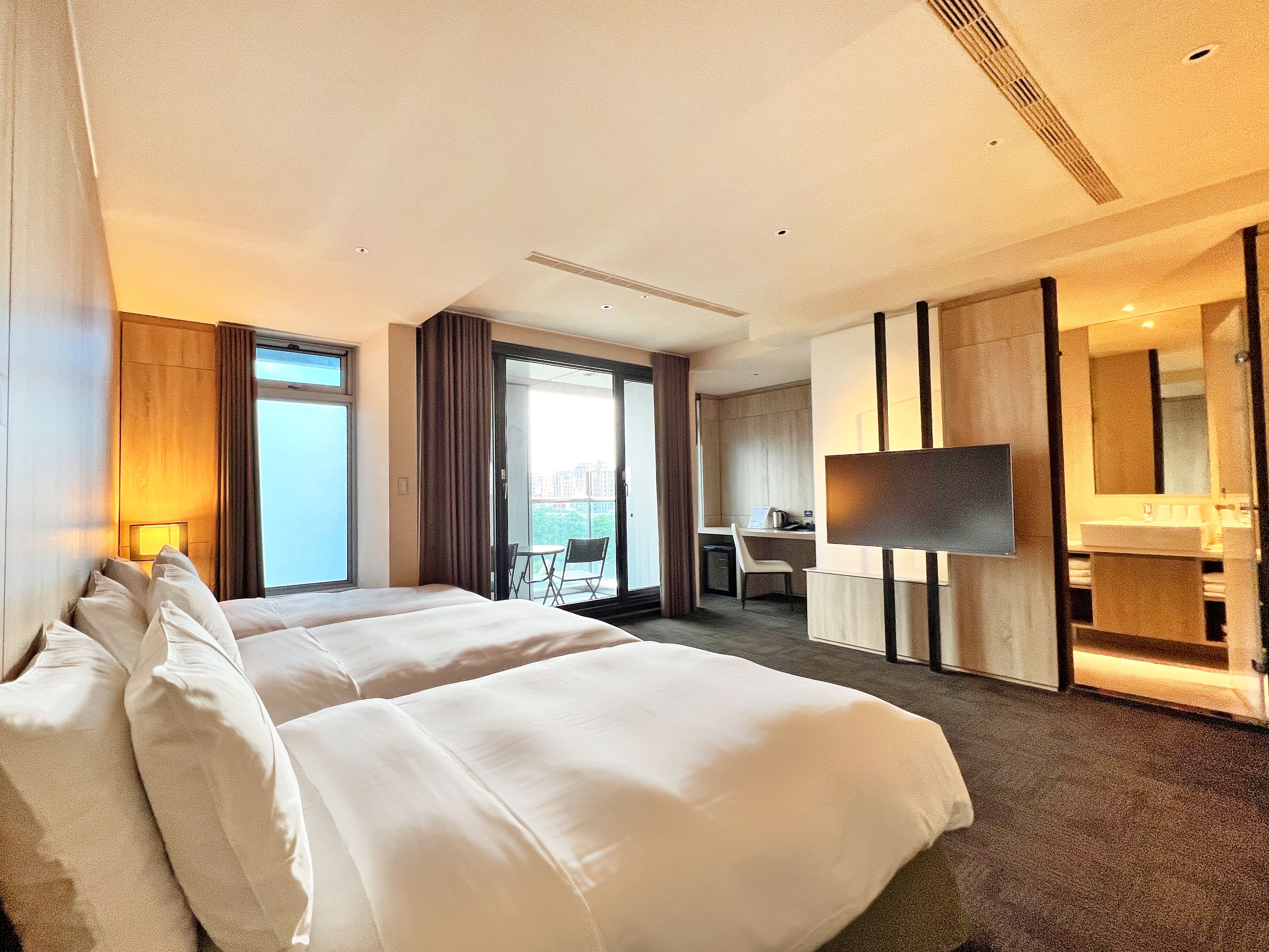 Balcony Room With Cityview (Triple Bed) | Down comforters, in-room safe, blackout drapes, free WiFi