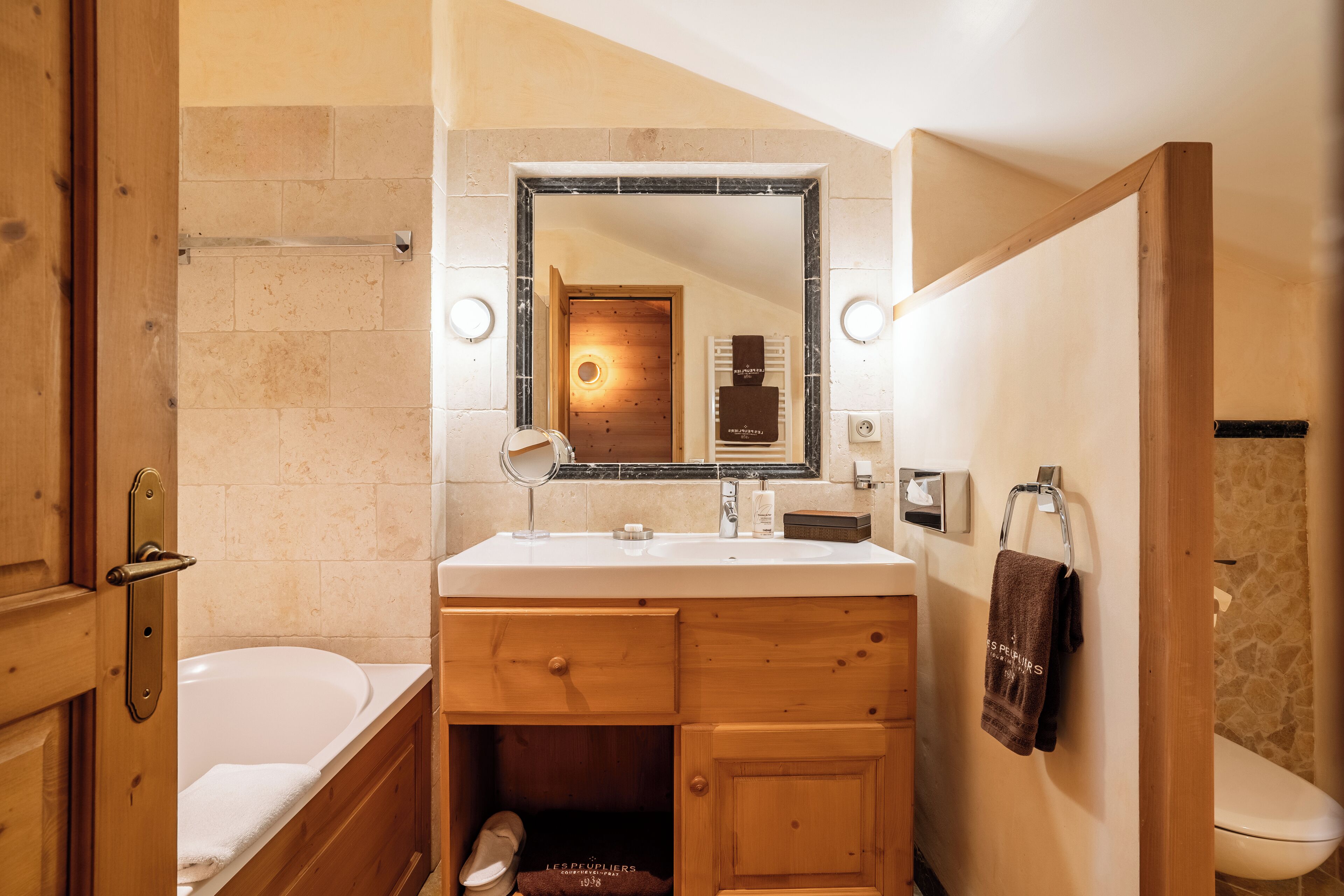 double or twin room, mountain view | bathroom | shower, free toiletries, hair dryer, bathrobes