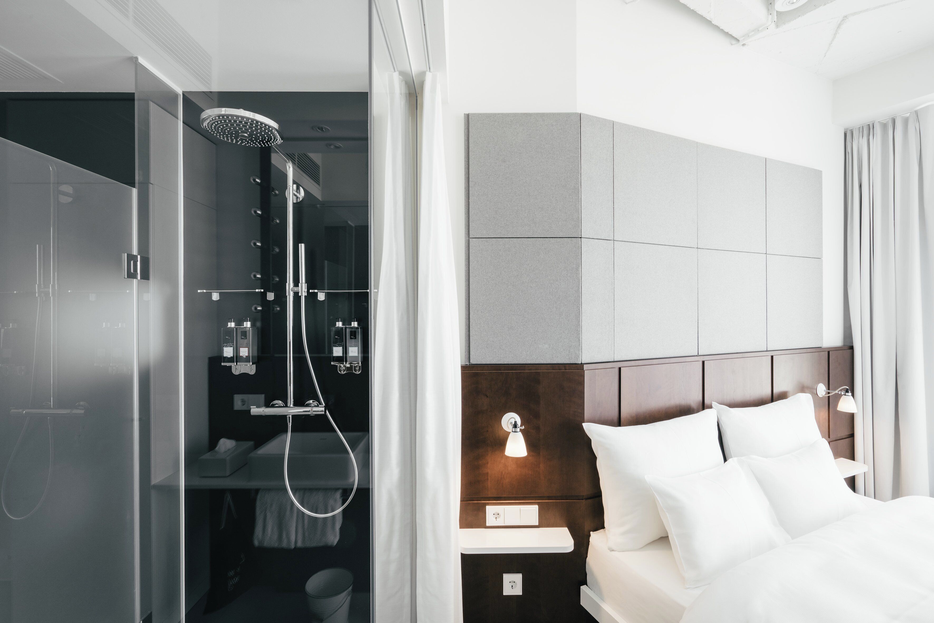 cosy room | bathroom | shower, rainfall showerhead, designer toiletries, hair dryer
