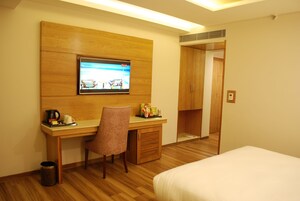 Luxury Double Room, City View | Premium bedding, free minibar items, in-room safe, desk