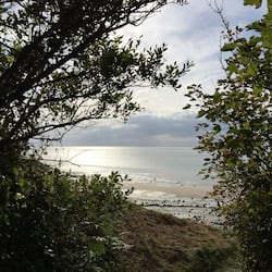 In Strandnähe, weißer Sandstrand