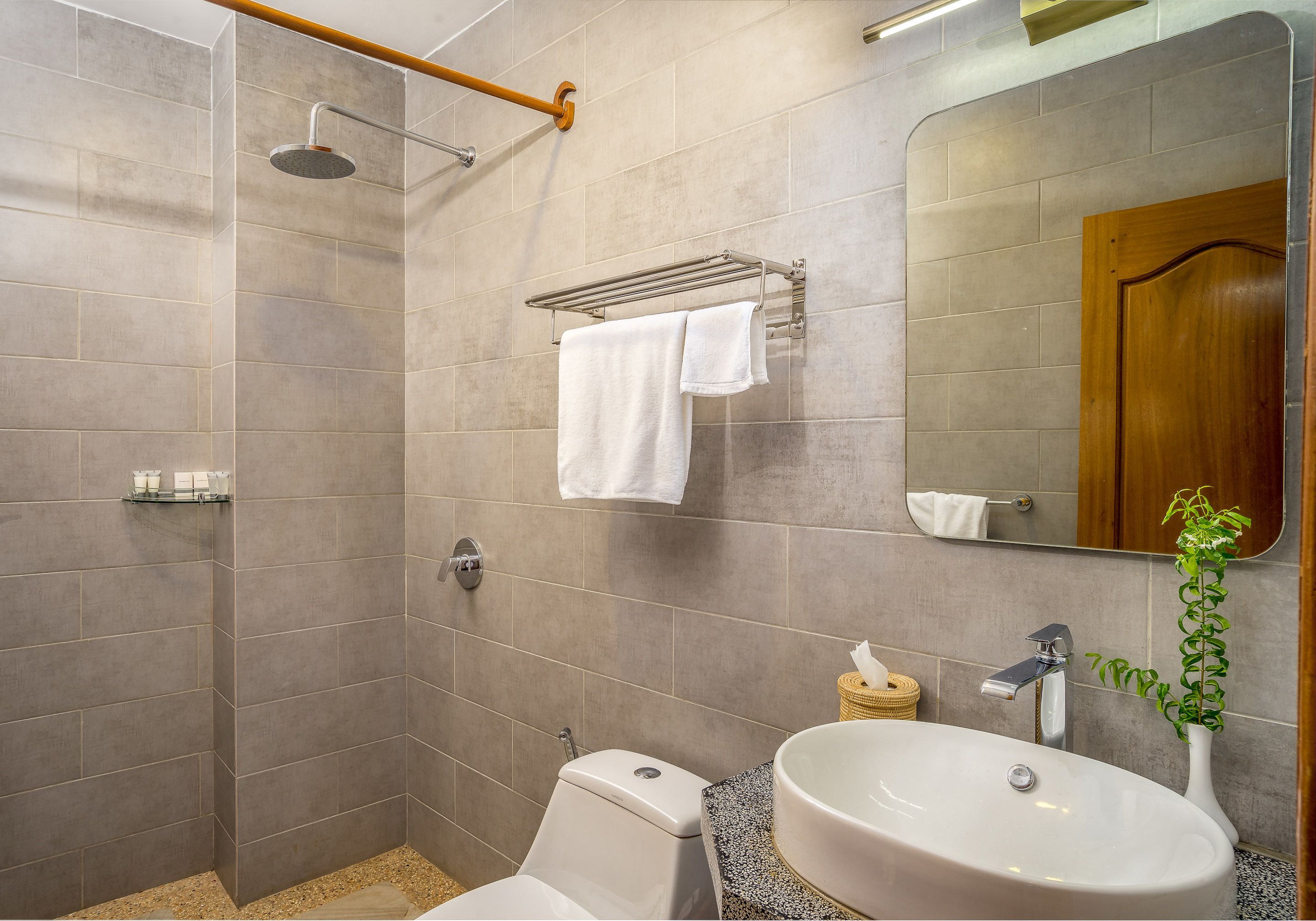 family room, balcony, pool view (connecting) | bathroom | shower, free toiletries, hair dryer, slippers