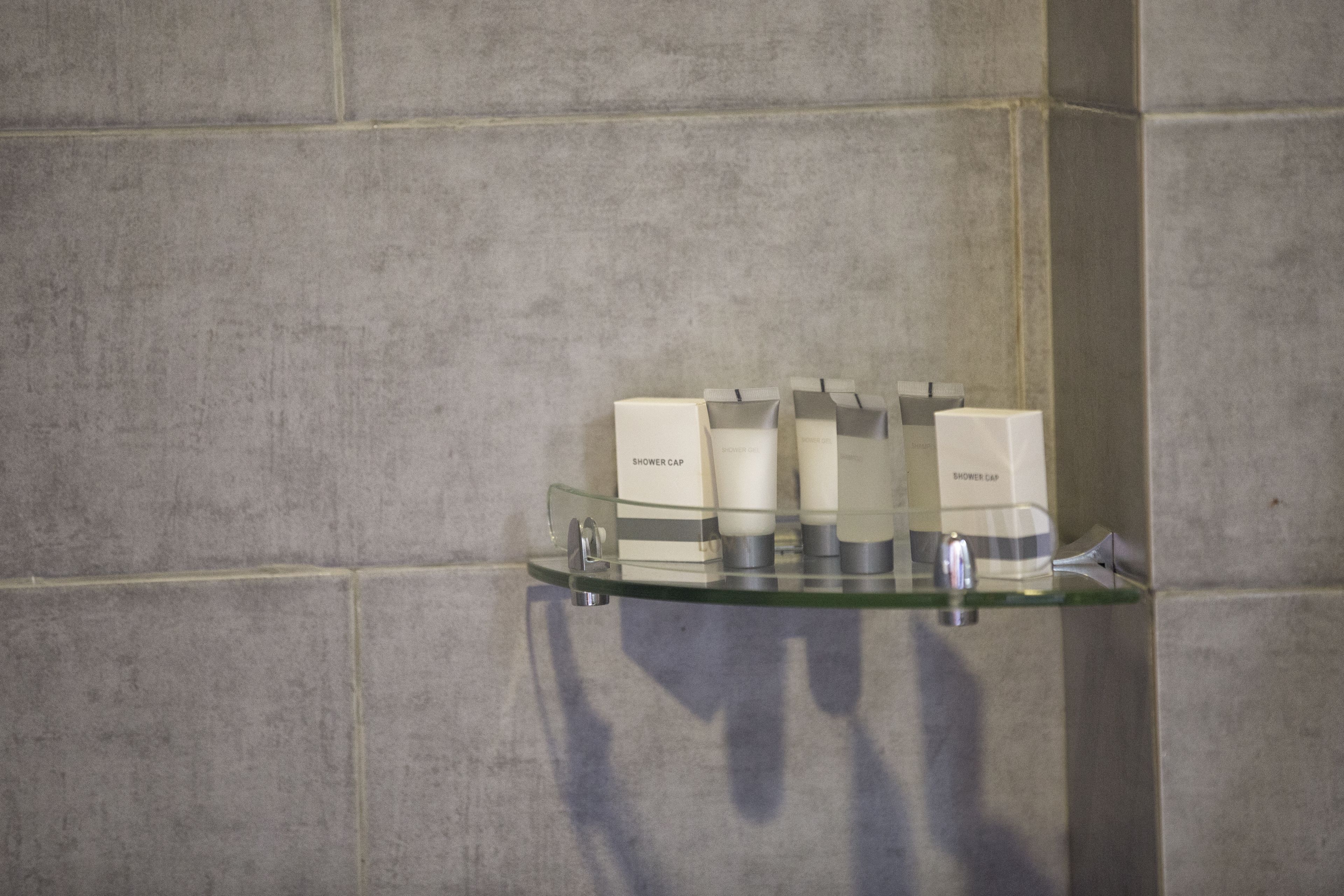 shower, free toiletries, hair dryer, slippers