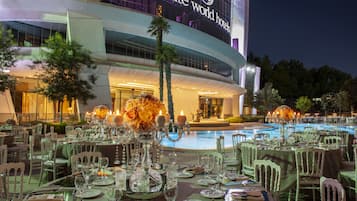 Outdoor banquet area