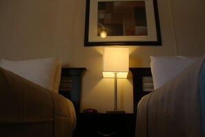 Standard Room, 2 Double Beds | Desk, iron/ironing board, bed sheets