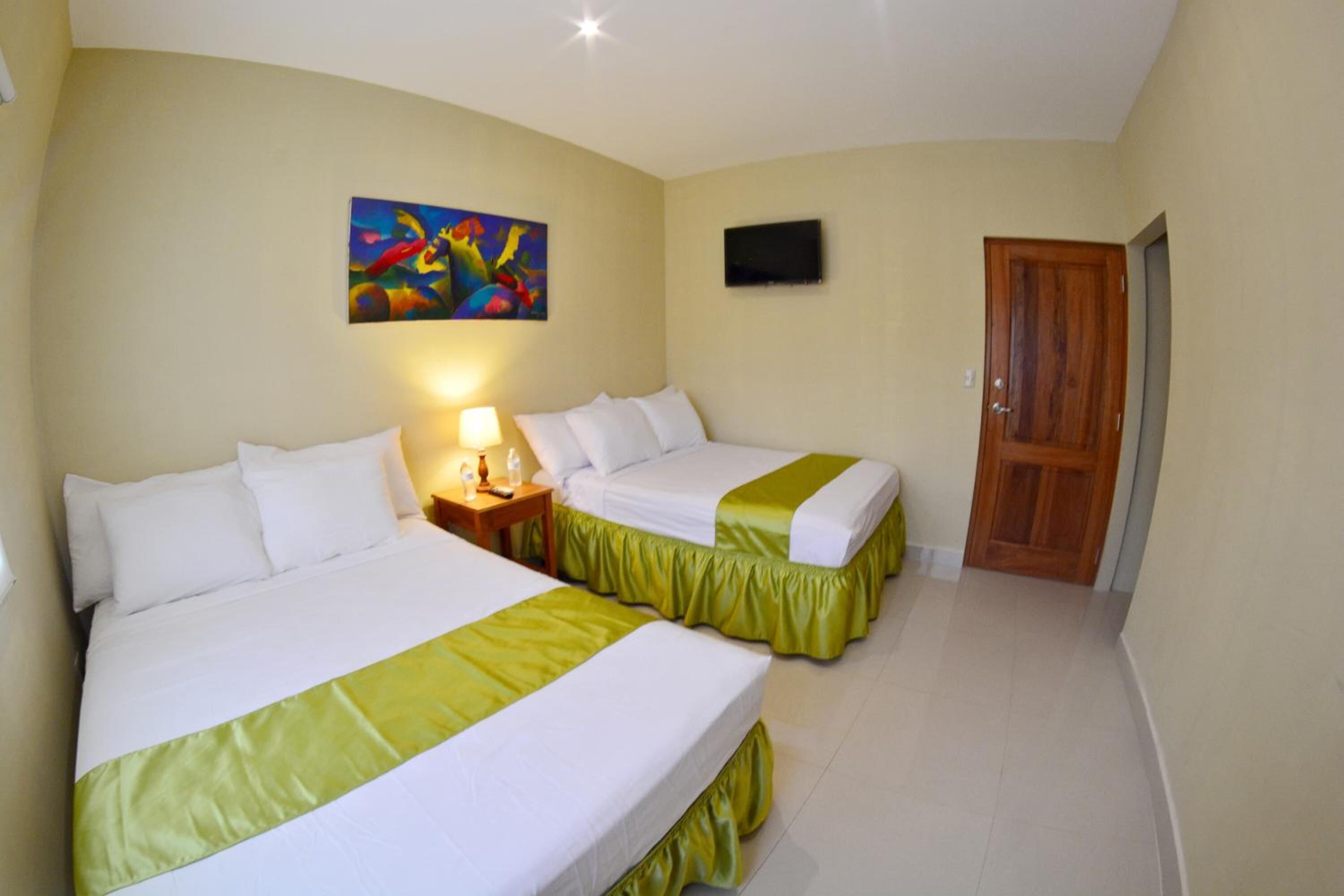 Desk, free WiFi, bed sheets