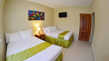 Desk, free WiFi, bed sheets