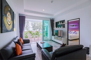 Family 2 Bedrooms Suite | Living room | LCD TV - Phuket Seaview Resotel (Rawai)