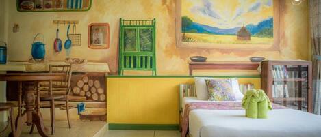 Didekorasi berbeda-beda dan dilengkapi dengan perabotan berbeda-beda