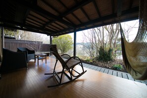 Traditionele cottage (w/Open-air bath, JP Western Style) | Terras