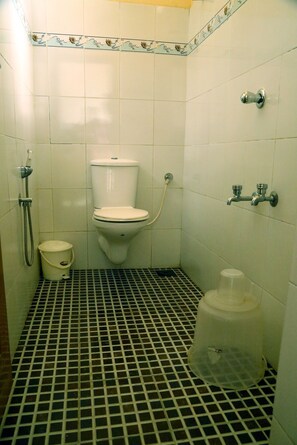 Douche, articles de toilette gratuits, serviettes fournies