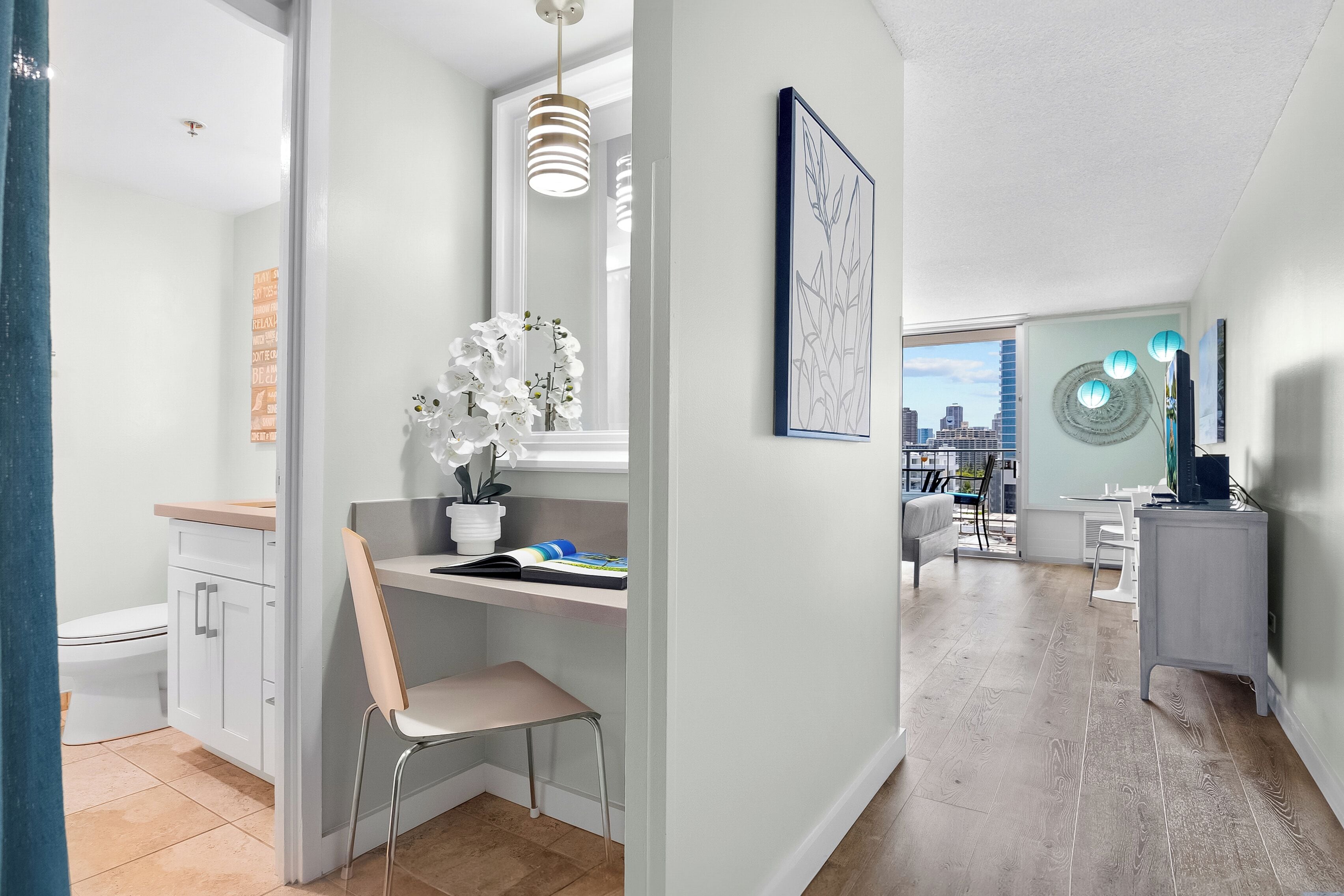 #1106 - the bahama studio with full kitchen | premium bedding, memory-foam beds, individually decorated