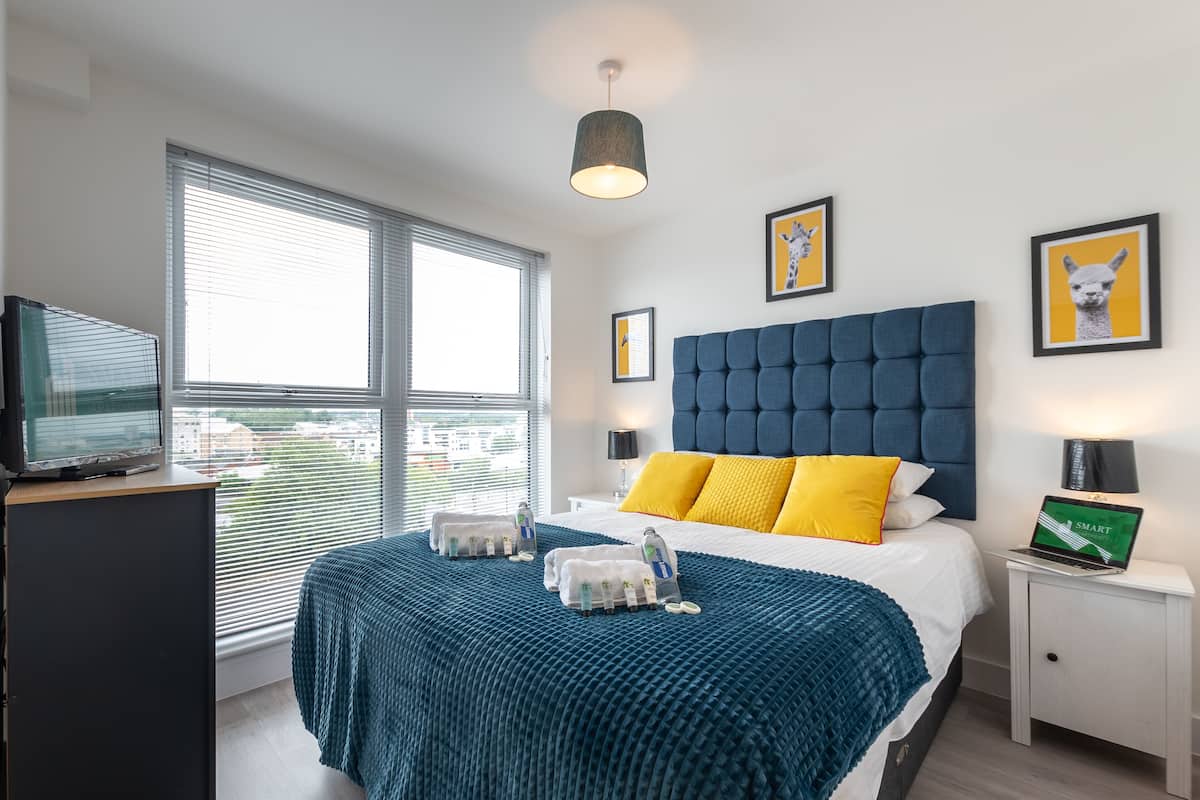 Apartamento executivo, 2 quartos, vista para a cidade | Roupas de cama premium, camas Select Comfort