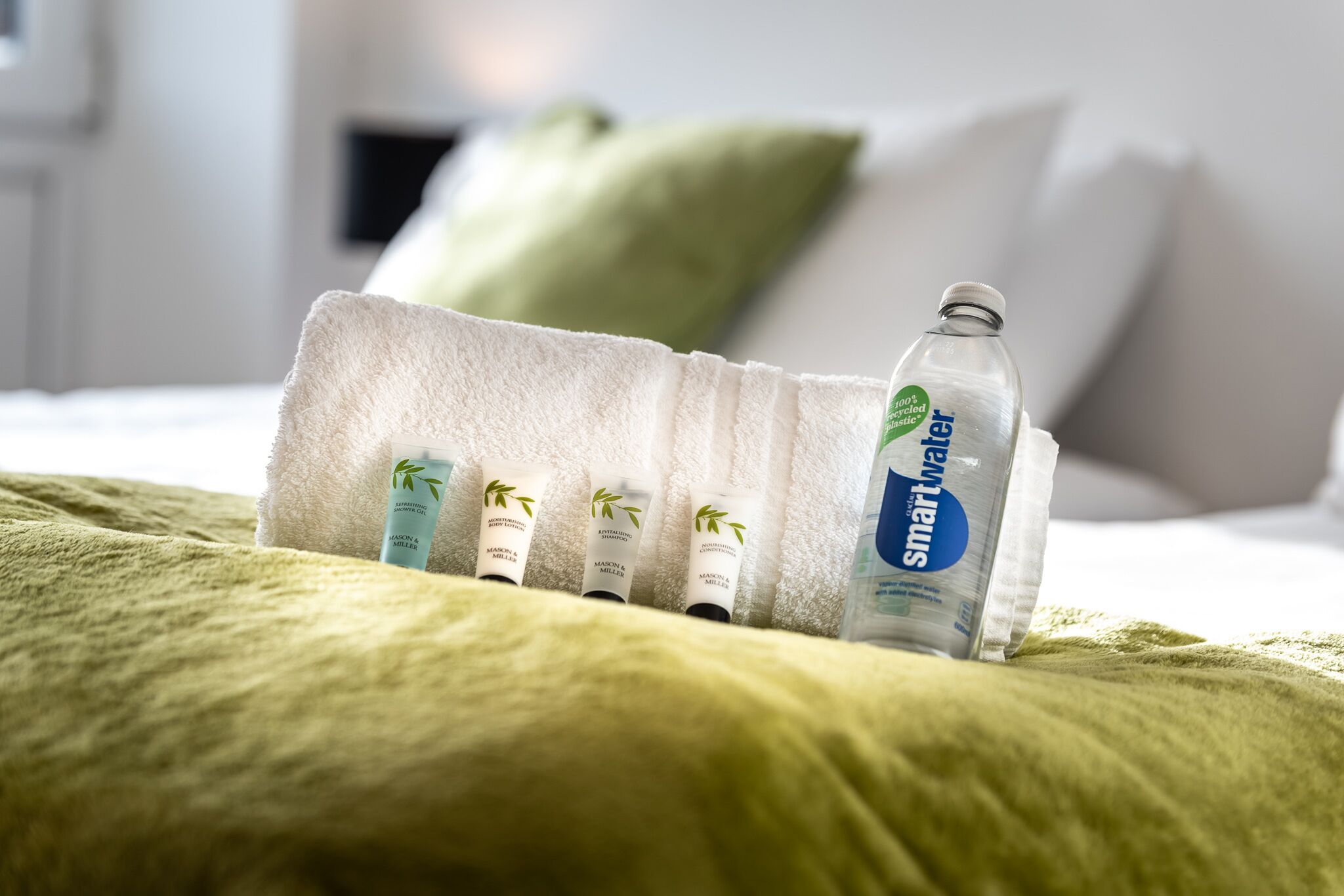 premium bedding, select comfort beds, individually decorated