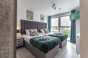 Superior Apartment, 2 Bedrooms, City View | Premium bedding, Select Comfort beds, individually decorated