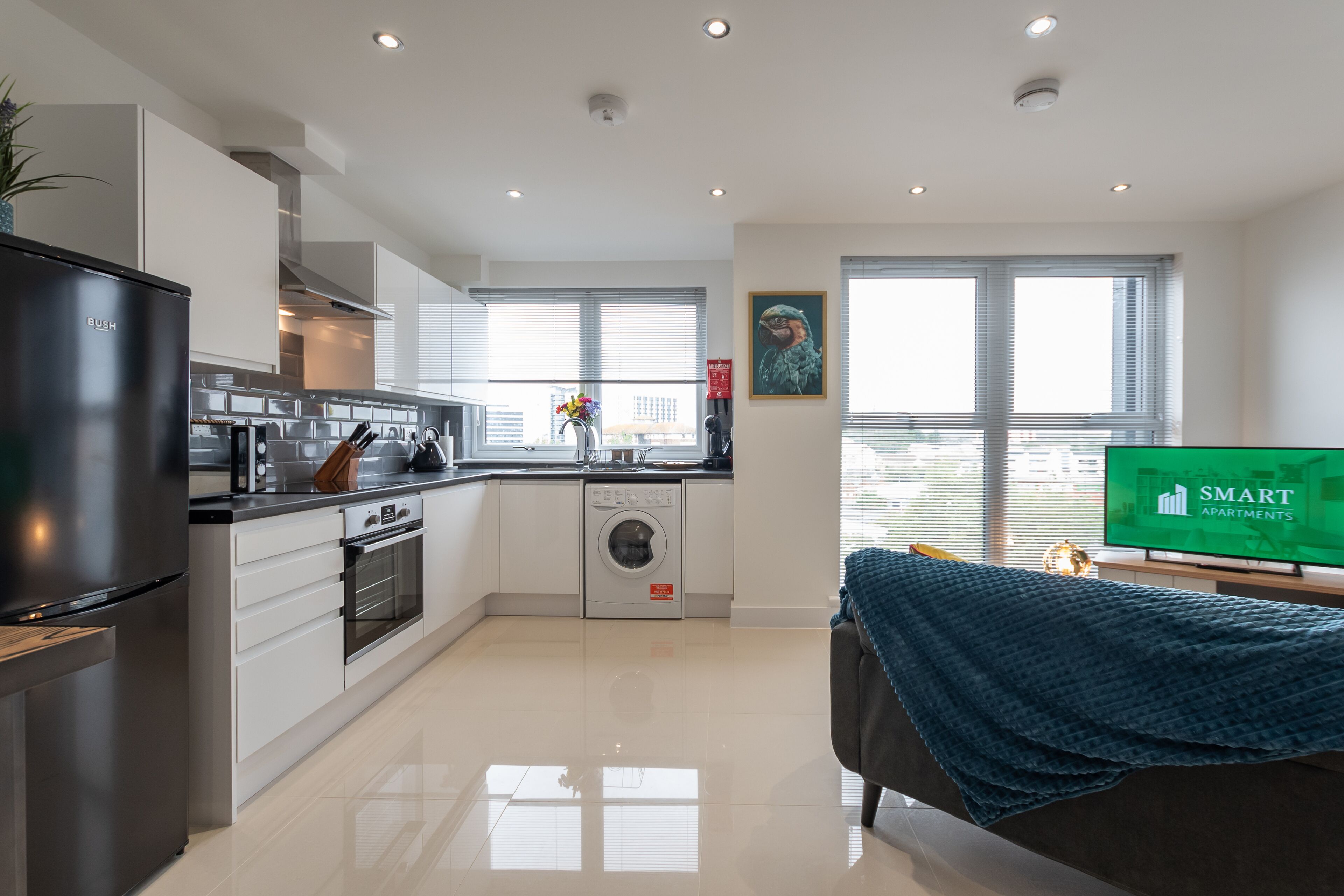 executive apartment, 2 bedrooms, city view | living area | 42-inch smart tv with digital channels, tv