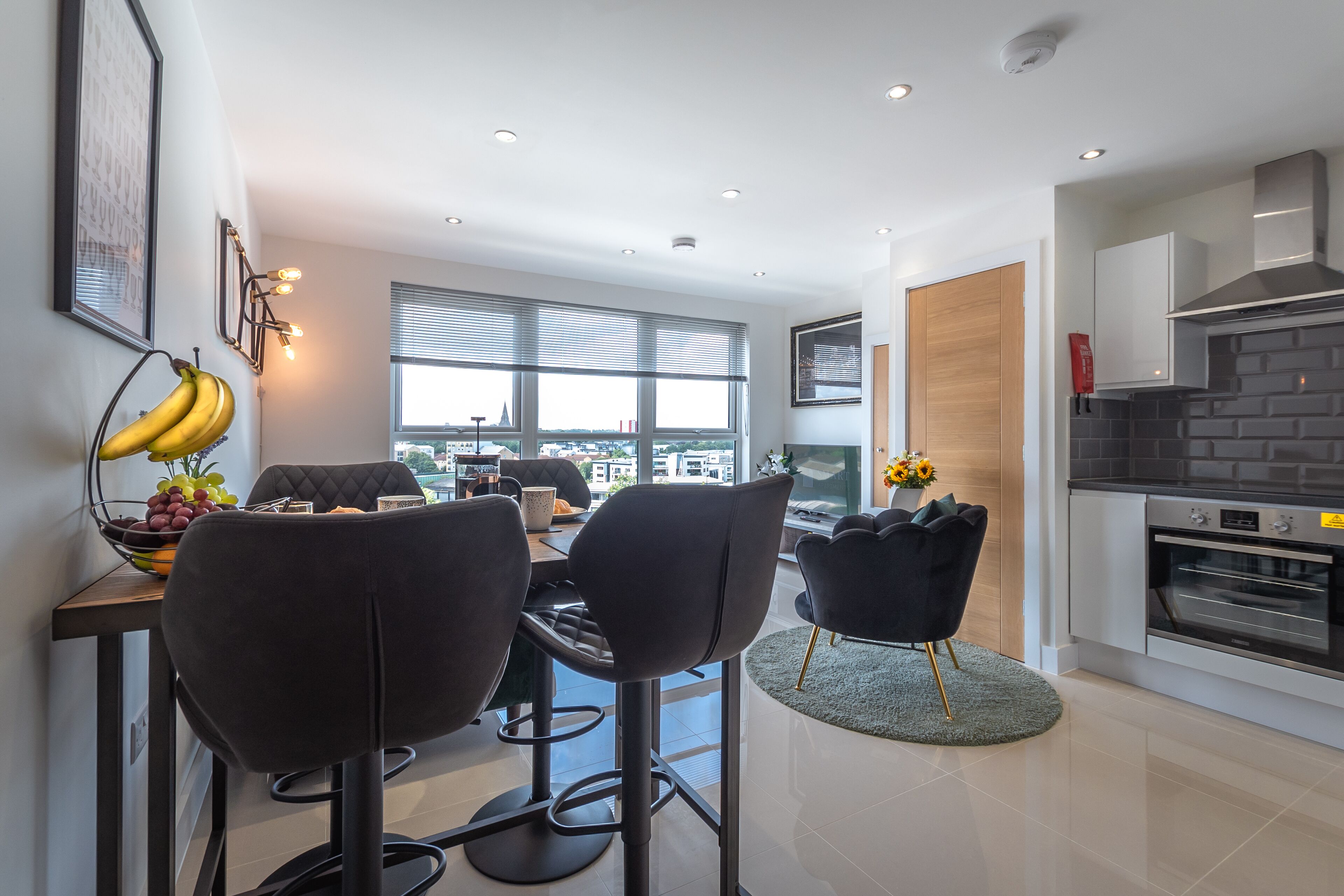 superior apartment, 2 bedrooms, city view | living area | 42-inch smart tv with digital channels, tv