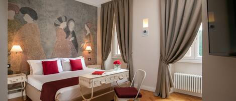 Ropa de cama de alta calidad y minibar