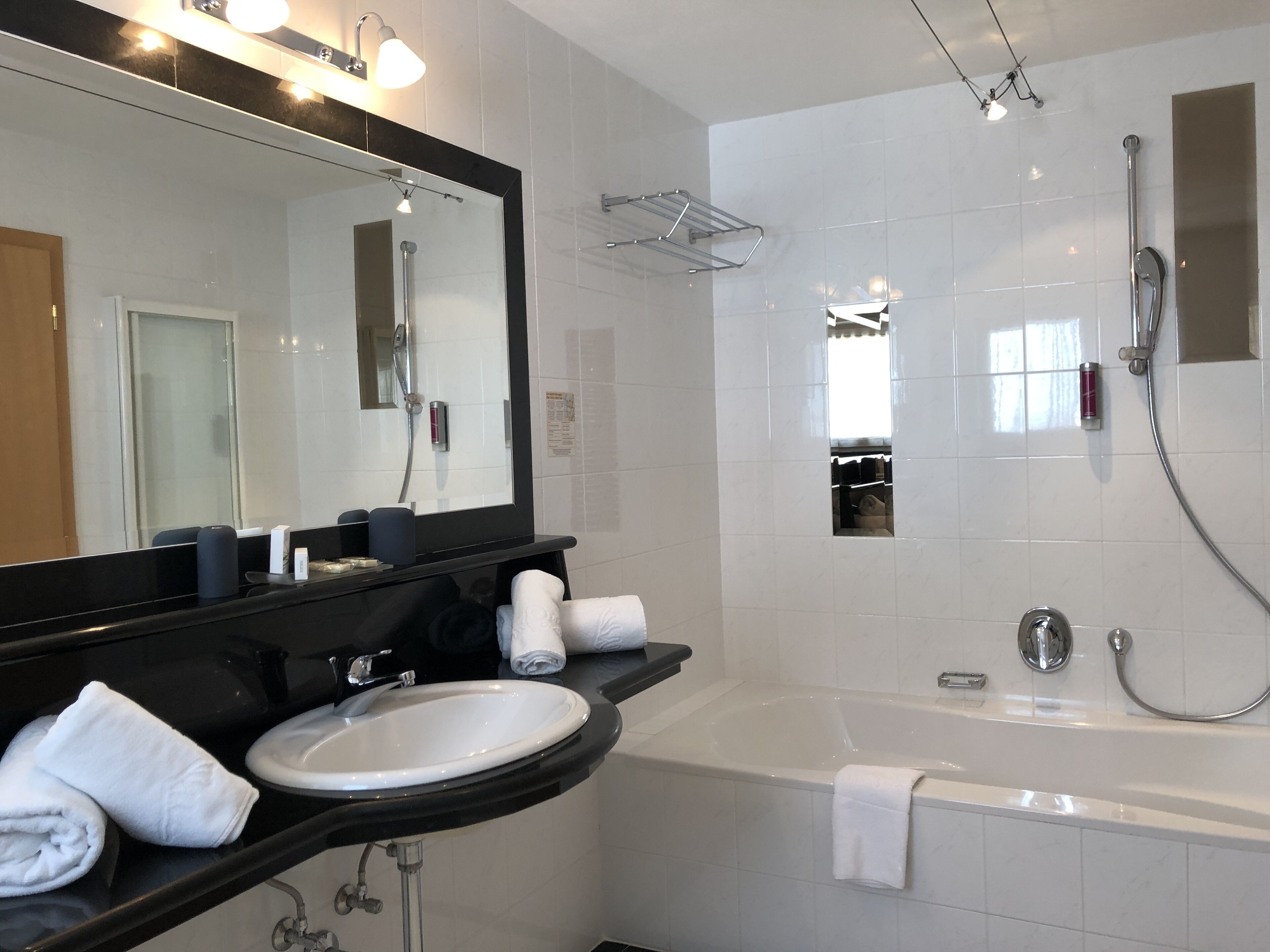 panoramic room | bathroom | hair dryer, bathrobes, slippers, towels