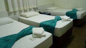 Triple Room, 3 Twin Beds | Desk, blackout drapes, iron/ironing board, rollaway beds