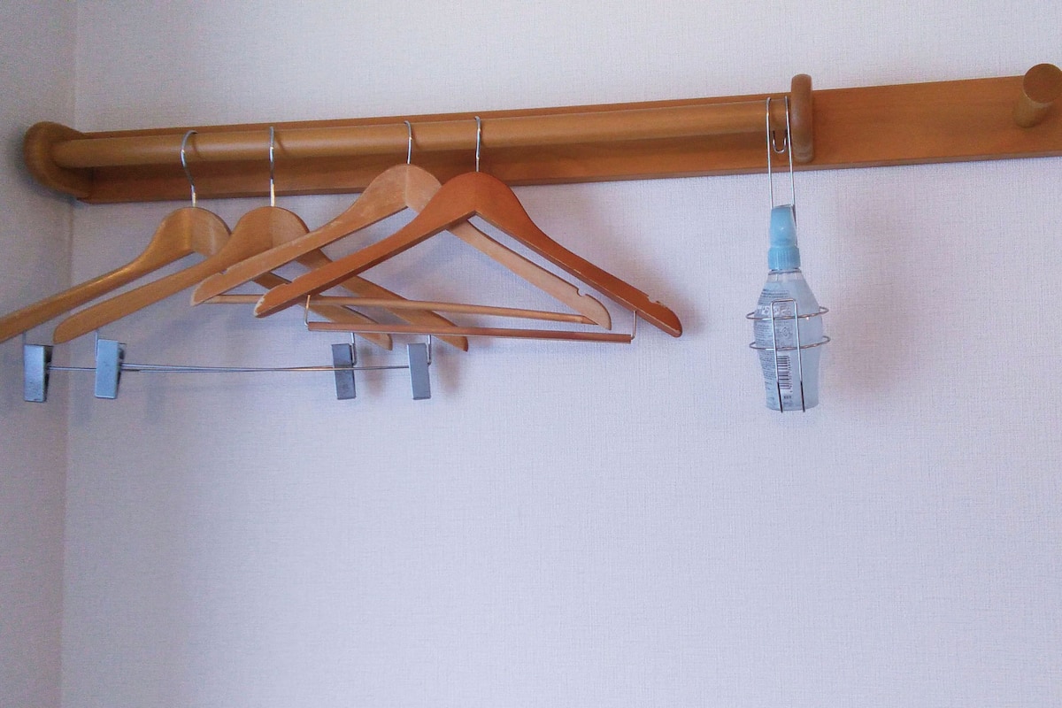 1 bedroom, desk, blackout curtains, iron/ironing board