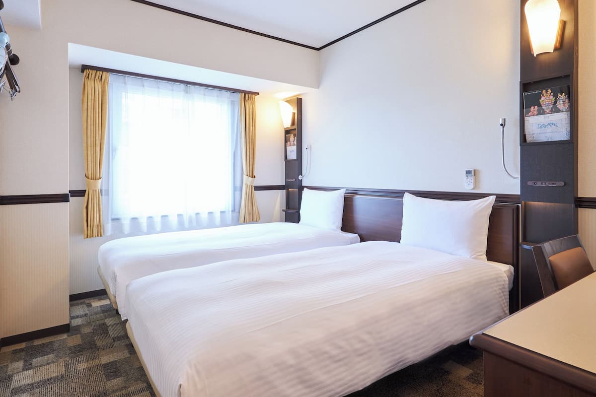 1 bedroom, desk, blackout curtains, iron/ironing board