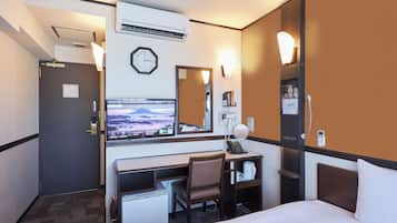 Desk, free WiFi, bed sheets