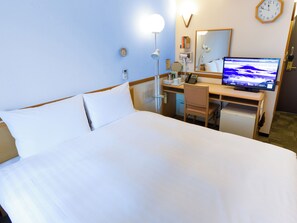 Desk, free WiFi, bed sheets