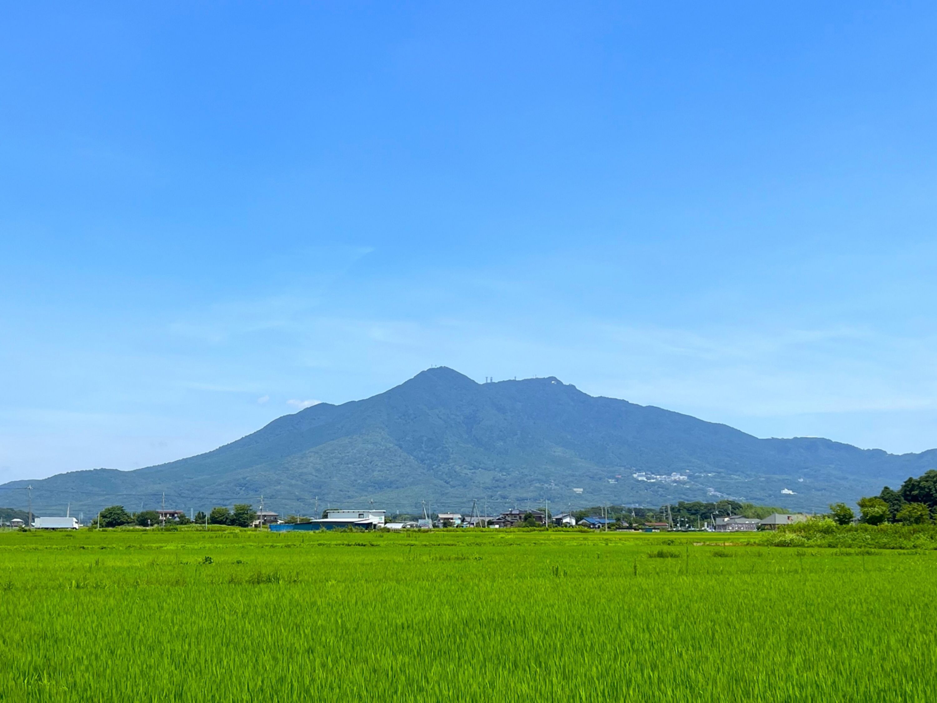 A mountain with a clear sky.